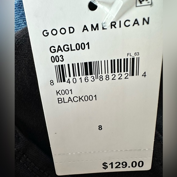 Good American Good Legs Black Denim Jeans Size 8 NWT 29” Inseam Stretch - Picture 7 of 10